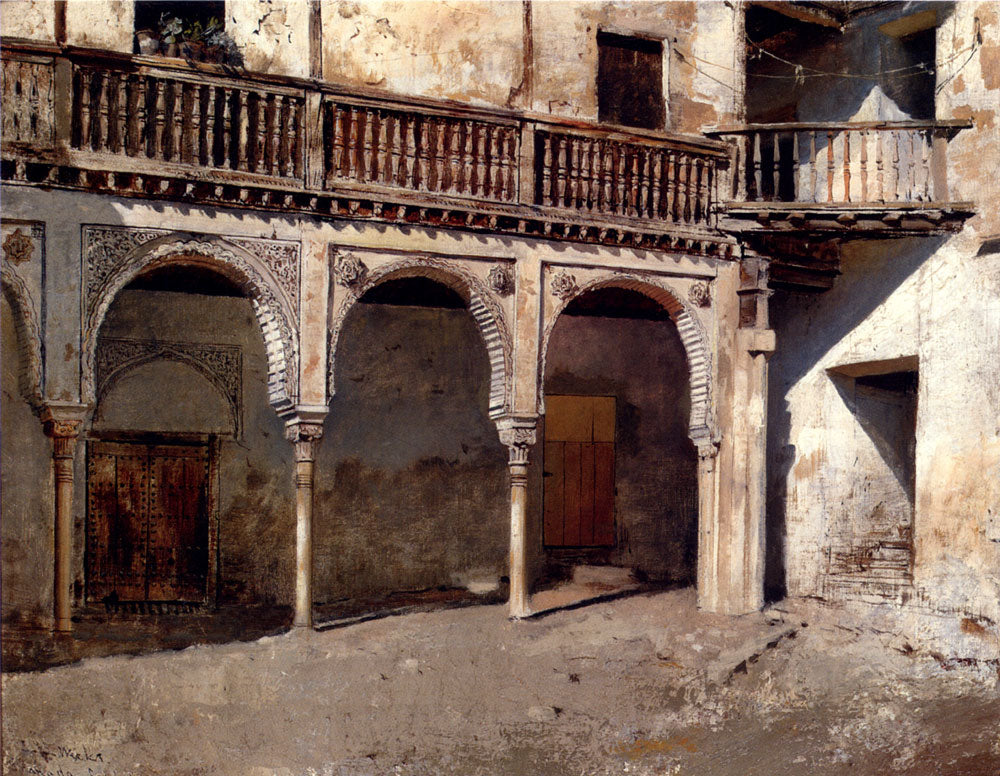 Edwin Lord Weeks Granada Courtyard 1880 Fine Art Print