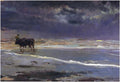 Joaquín Sorolla Gray day on Valencia beach 1901 Fine Art Print