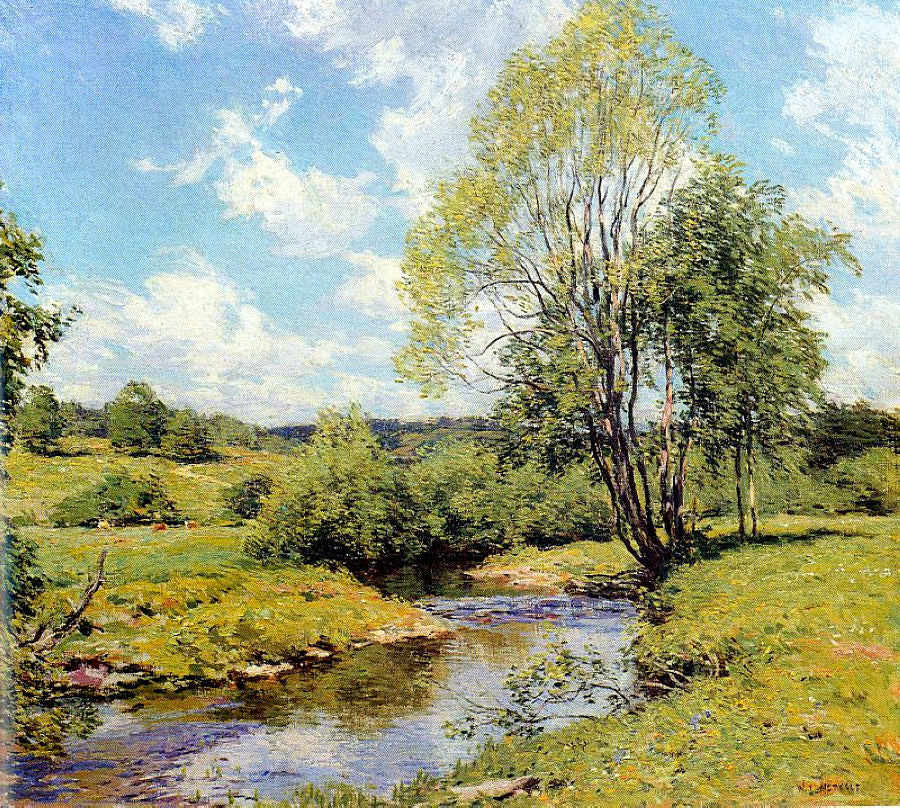 Willard Metcalf Green Idleness 1907 Fine Art Print