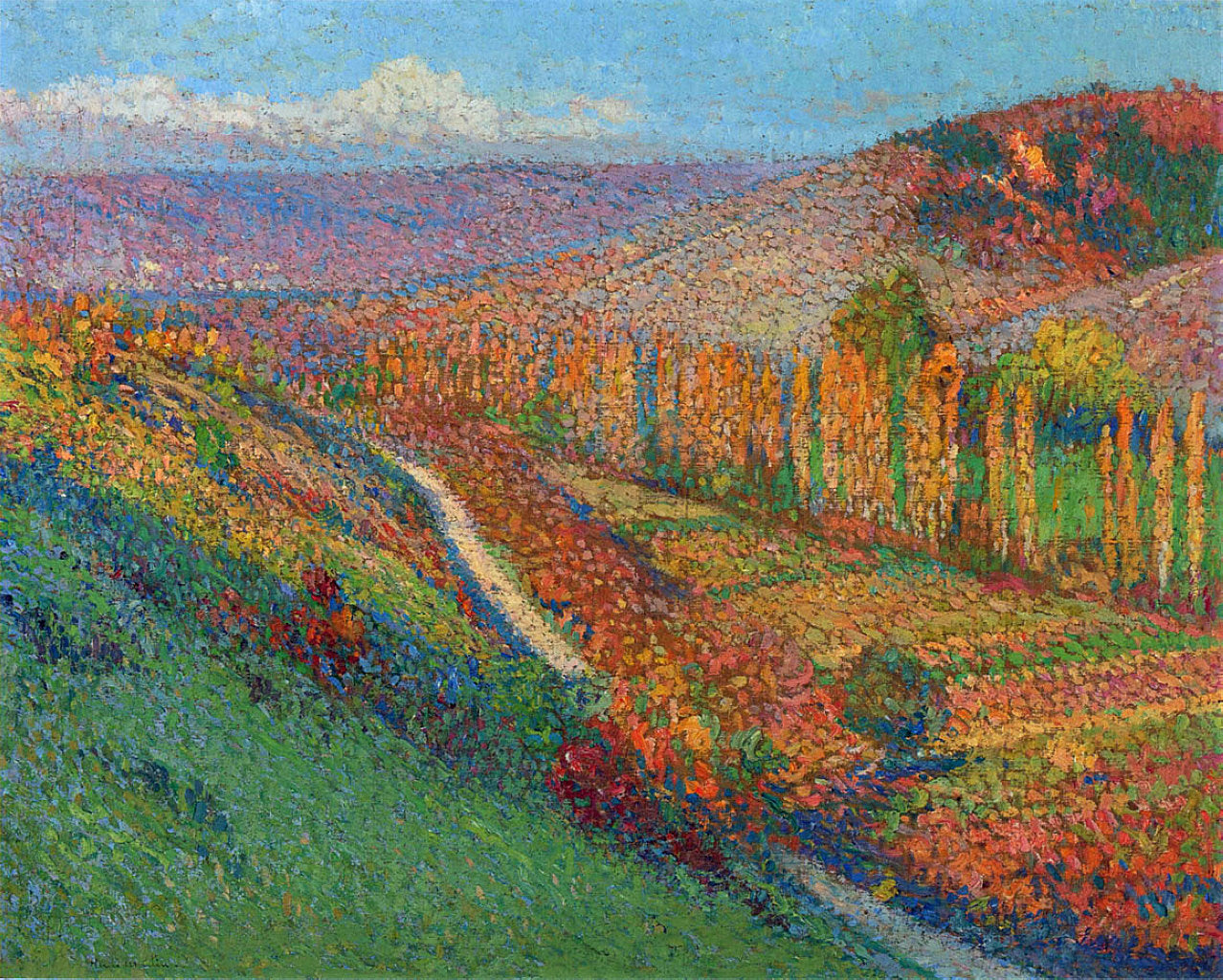 Henri Martin Green Valley with Stream 1900 Fine Art Print