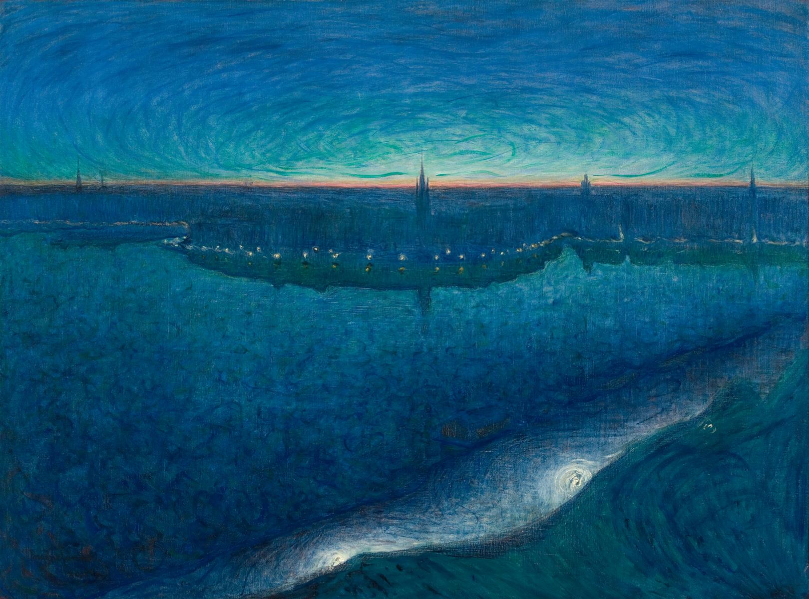 Eugène Jansson Gryning Över Riddarfjärden 1899 Fine Art Print