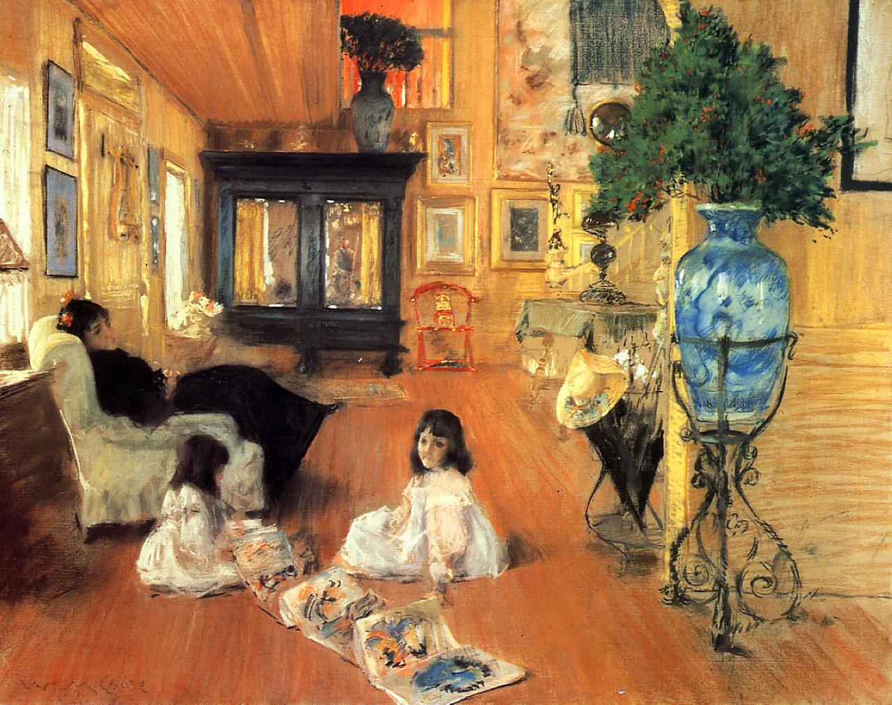 William Merritt Chase Hall at Shinnecock 1892 Fine Art Print