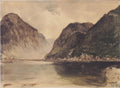 Rudolf von Alt Hallstatt 1845 Fine Art Print