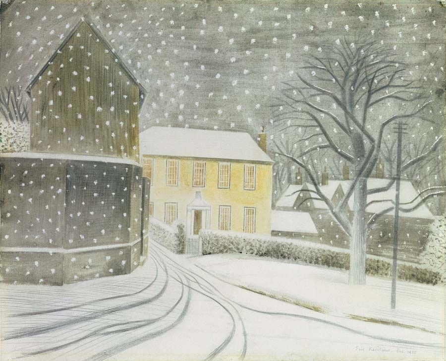 Eric Ravilious Halstead Road in Snow 1935 Fine Art Print