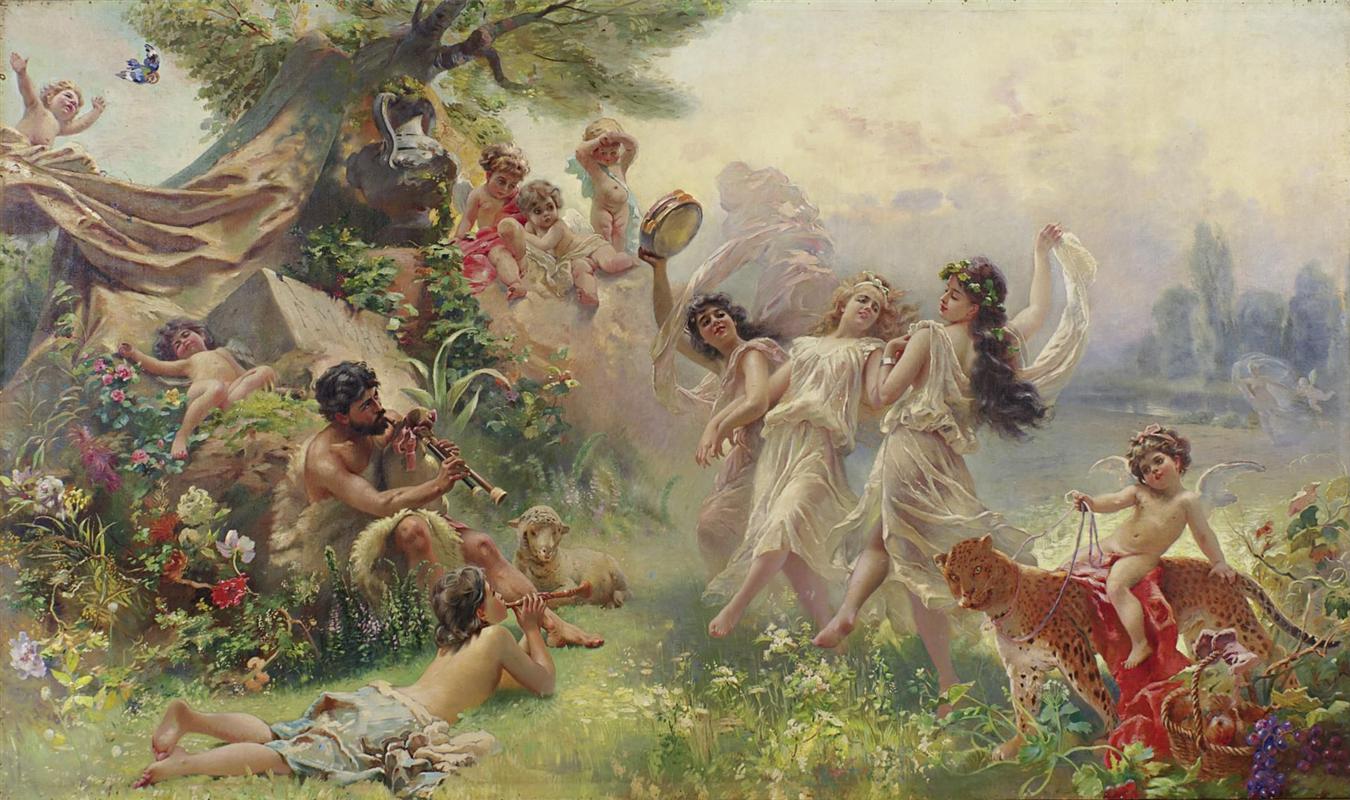 Konstantin Makovsky Happy Arcadia 1889-1890 Fine Art Print