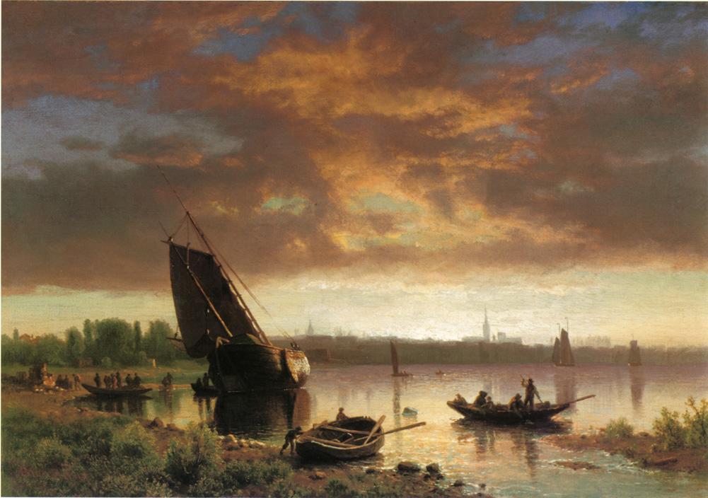 Albert Bierstadt Harbor Scene 1860 Fine Art Print