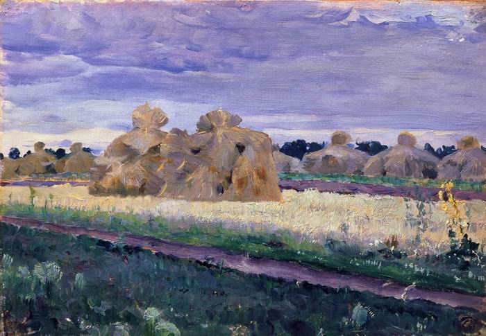 Mikhail Nesterov Haystacks 1890 Fine Art Print