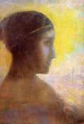 Odilon Redon Head of a Young Woman in Profile 1895 Fine Art Print