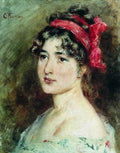 Konstantin Makovsky Head of the Girl 1889 Fine Art Print
