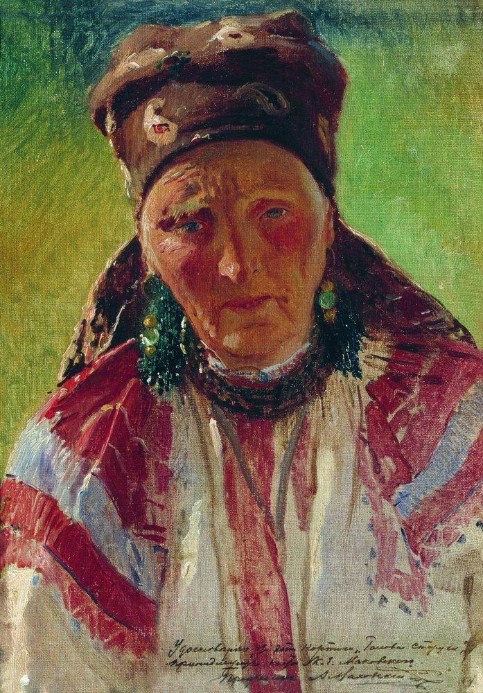 Konstantin Makovsky Head of the Old Woman 1890 Fine Art Print