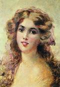 Konstantin Makovsky Head 1900 Fine Art Print