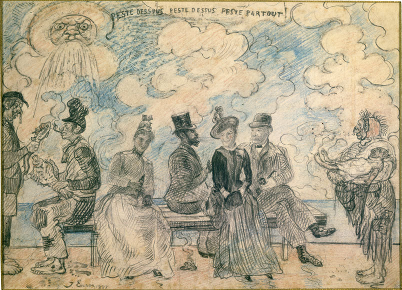 James Ensor Hell Under, Hell Above, Hell All Around 1888 Fine Art Print