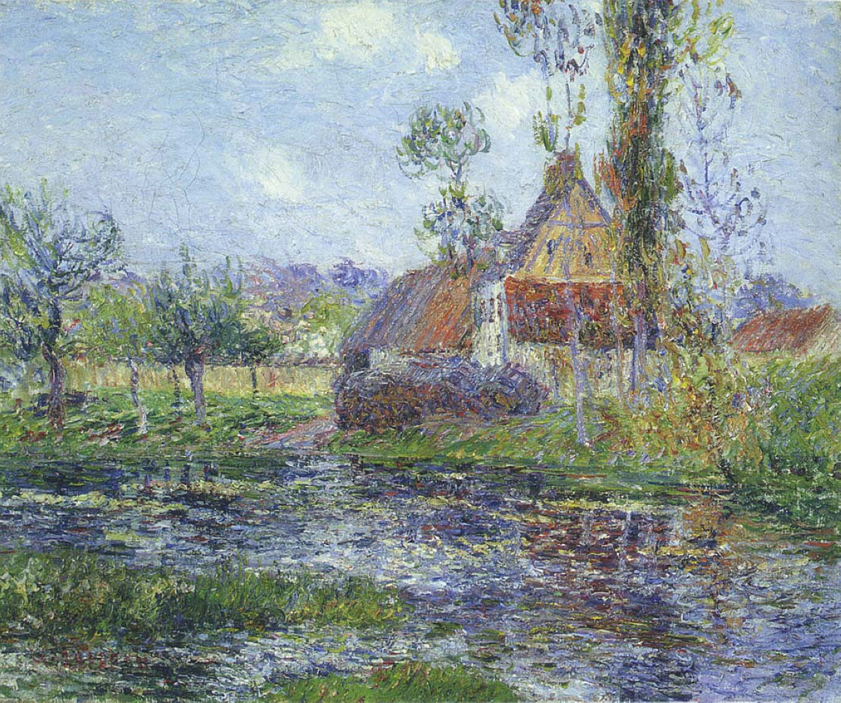 Gustave Loiseau Hendreville by the Eure River 1899 Fine Art Print