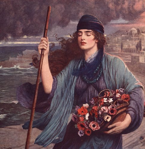 Herbert Carmichael Nydia, the Blind Girl of Pompeii 1890 Fine Art Print