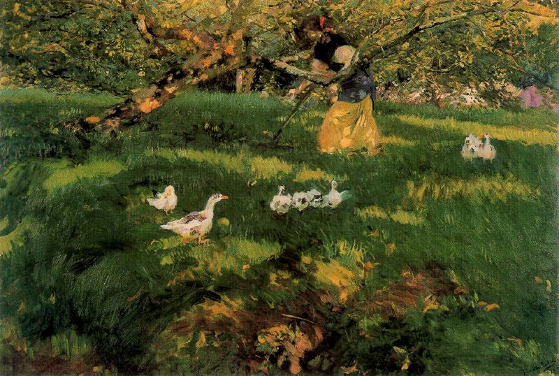 Joaquín Sorolla Herding Geese in the Asturias 1903 Fine Art Print