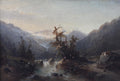 Hermann Ottomar Herzog A Mountain Stream 1870 Fine Art Print