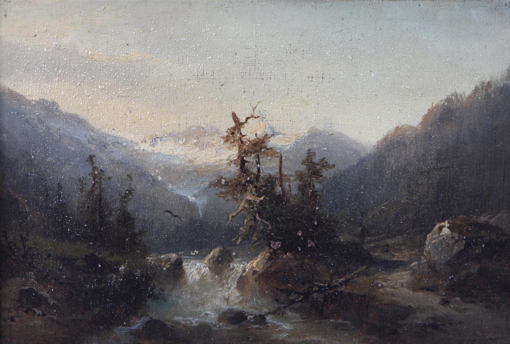 Hermann Ottomar Herzog A Mountain Stream 1870 Fine Art Print