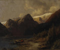 Hermann Ottomar Herzog The Lone Boat 1885 Fine Art Print