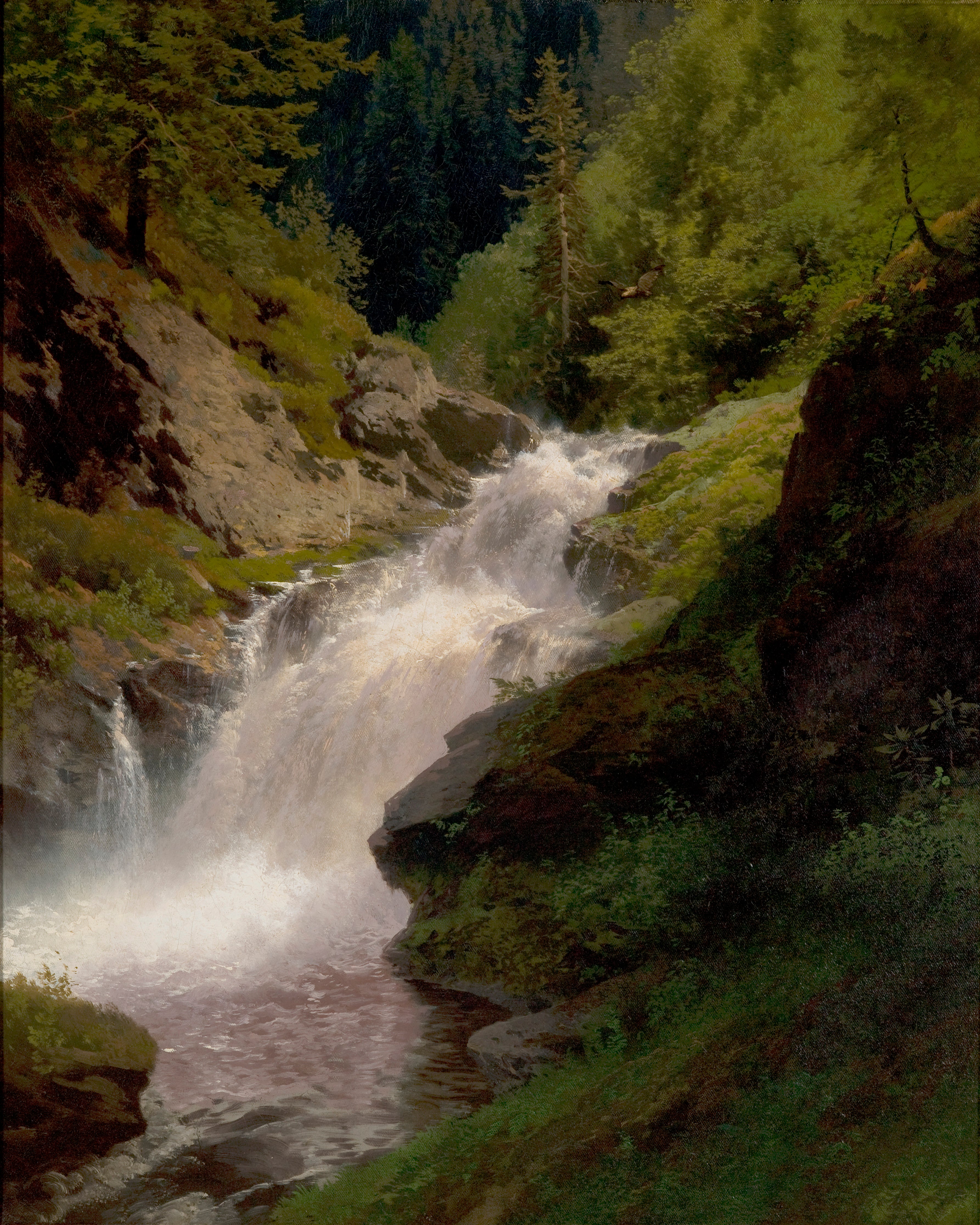 Hermann Ottomar Herzog Winona Falls 1877 Fine Art Print