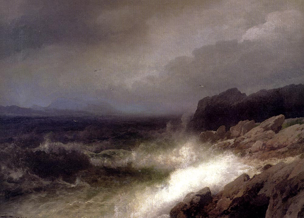Hermann Ottomar Herzog Maine Coast near Bar Harbor 1890 Fine Art Print