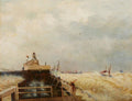 Hermann Ottomar Herzog Haven Van Oostende 1870 Fine Art Print