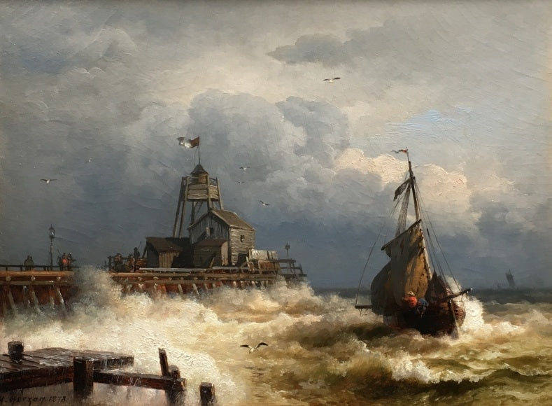 Hermann Ottomar Herzog Reddingsactie in Oostende 1878 Fine Art Print