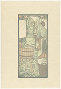 Lucien Pissarro Het Ophangen Van De Was 1897 Fine Art Print