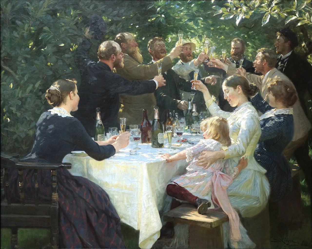 Peder Severin Kroyer Hip, Hip, Hurrah! Artists' Party at Skagen 1888 Fine Art Print
