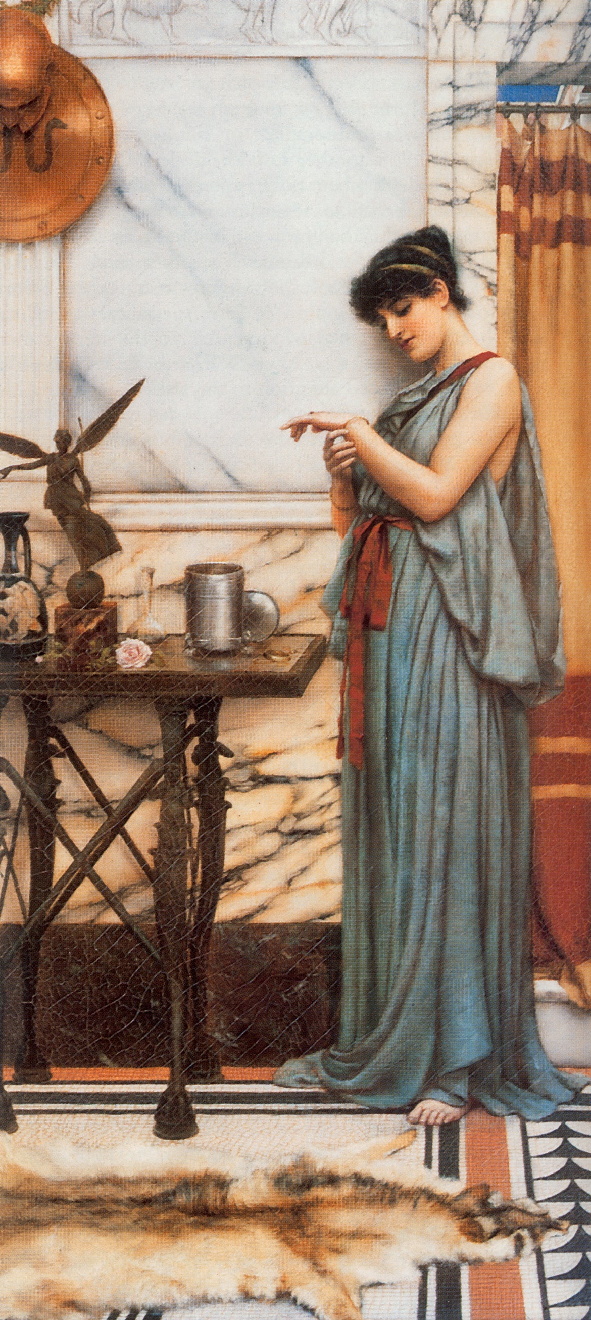 John William Godward His Birthday Gift 1889 Fine Art Print
