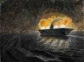 Eric Ravilious HMS Ark Royal in Action 1940 Fine Art Print