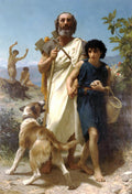 William-Adolphe Bouguereau Homer and his Guide 1874 Fine Art Print