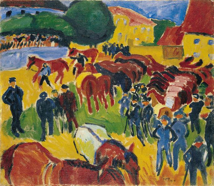 Max Pechstein Horse Fair 1910 Fine Art Print