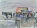 Wojciech Weiss Horse in Front of An Inn 1920 Fine Art Print