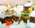 Clarence Gagnon Horse Races in Winter 1924 Fine Art Print