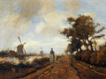 Johan Hendrik Weissenbruch Horseman on a Tow path 1882-1903 Fine Art Print
