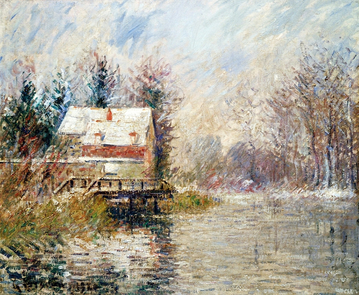 Gustave Loiseau House by the Water 1920 Fine Art Print