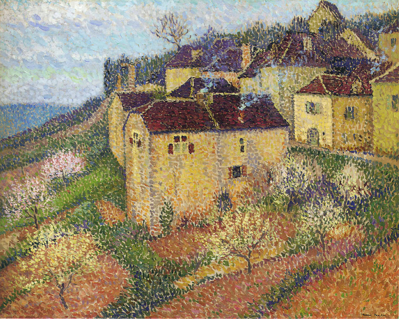 Henri Martin Houses at Saint Cirq Lapopie 1929 Fine Art Print