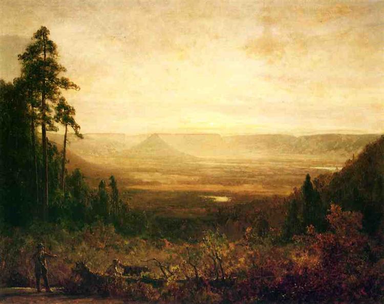 Thomas Hill Hunter at Sunrise 1871 Fine Art Print