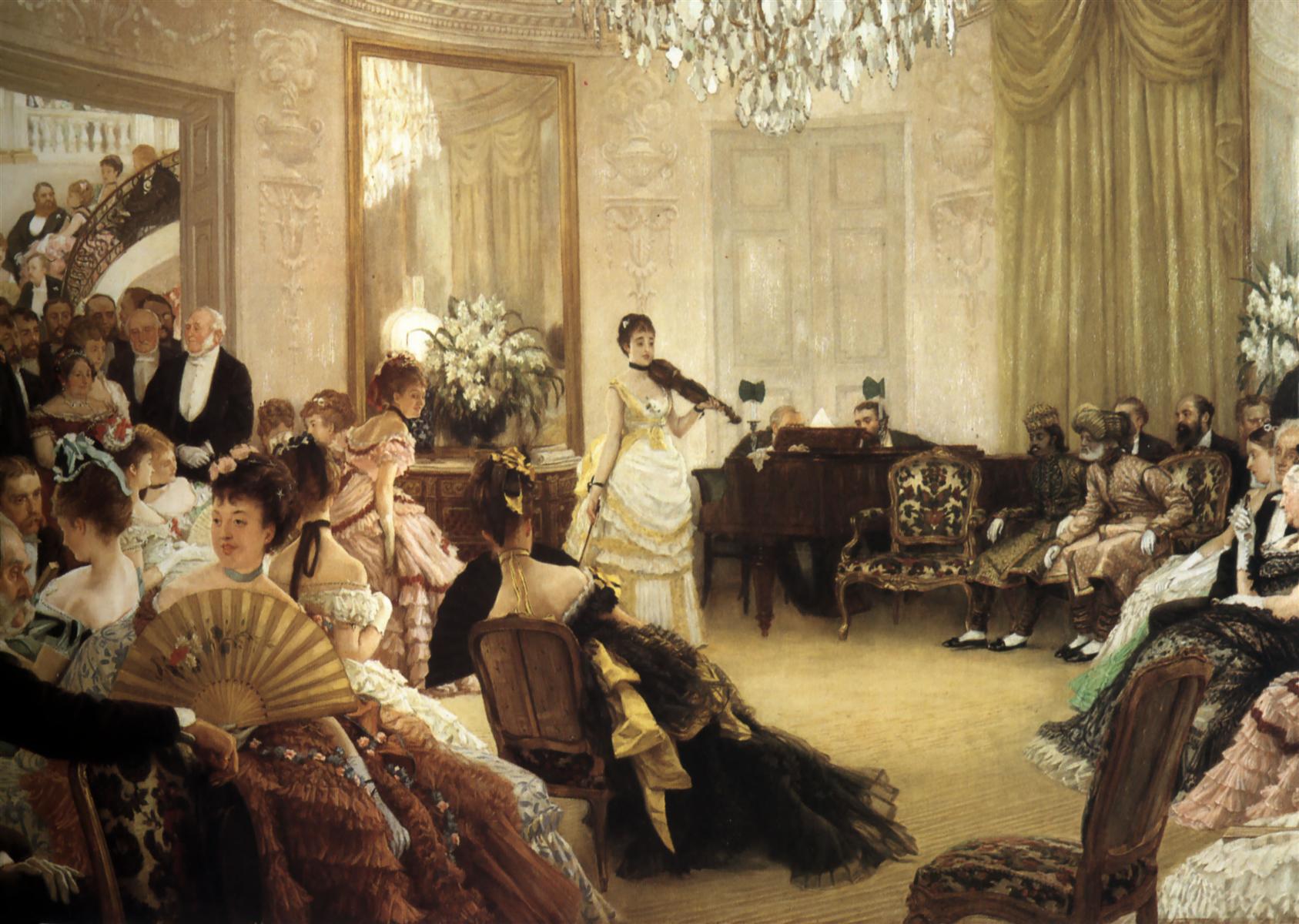 James Tissot Hush! (The Concert) 1875 Fine Art Print