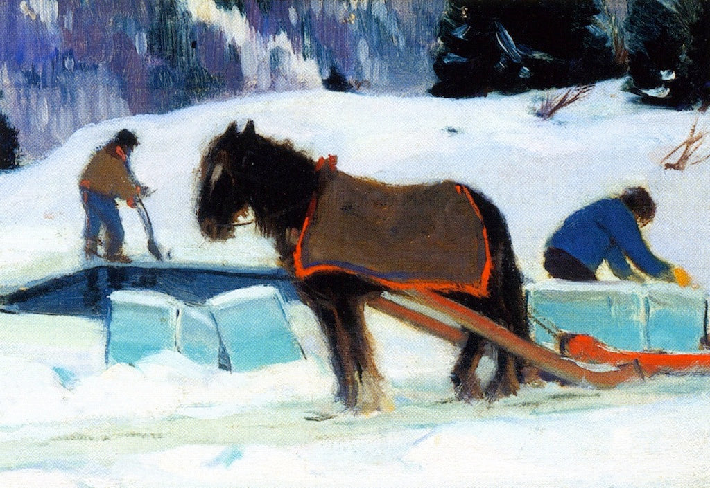 Clarence Gagnon Ice Cutting, Bair-Saint-Paul 1920 Fine Art Print