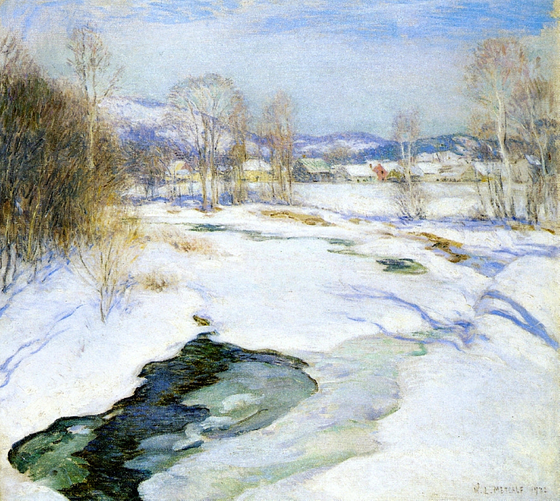 Willard Metcalf Icebound Brook (aka Winter's Mantle) 1922 Fine Art Print
