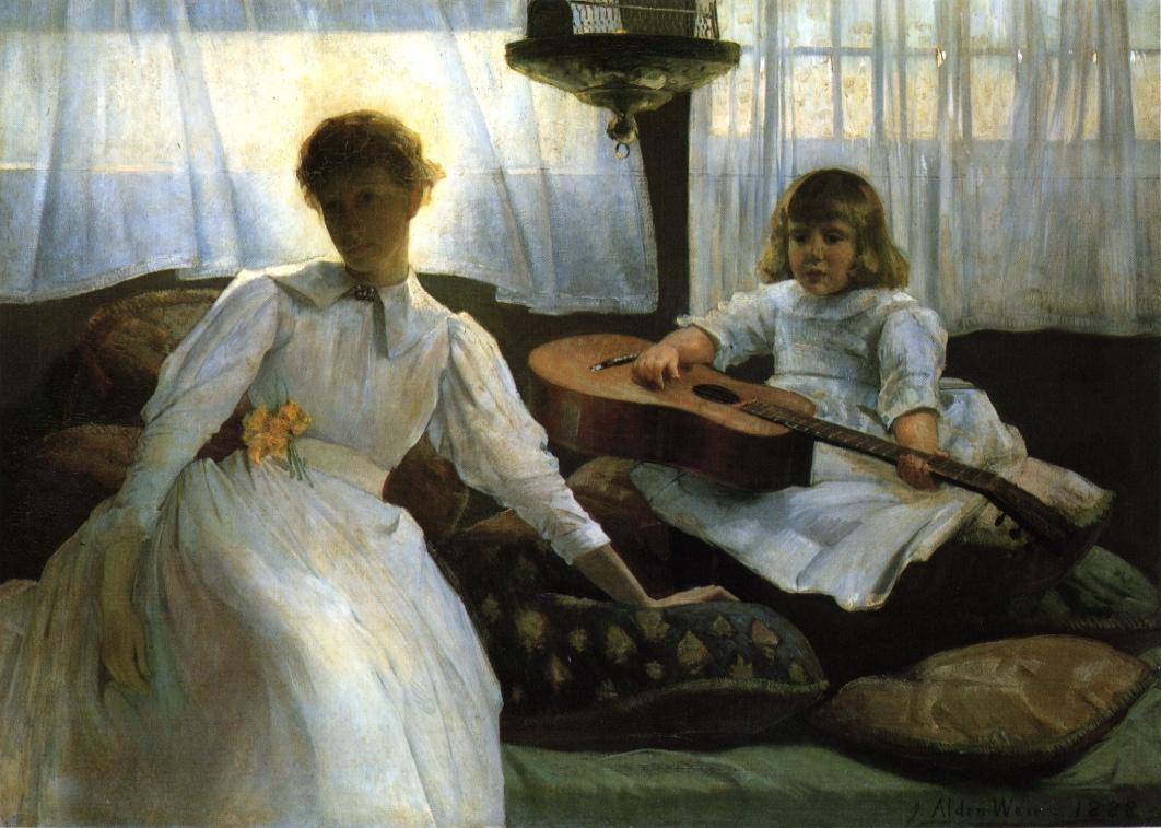 Julian Alden Weir Idle Hours 1888 Fine Art Print