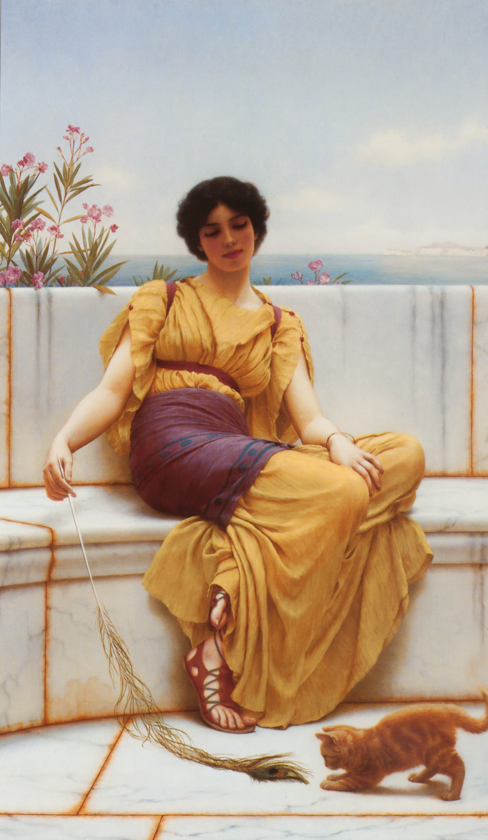 John William Godward Idleness 1900 Fine Art Print