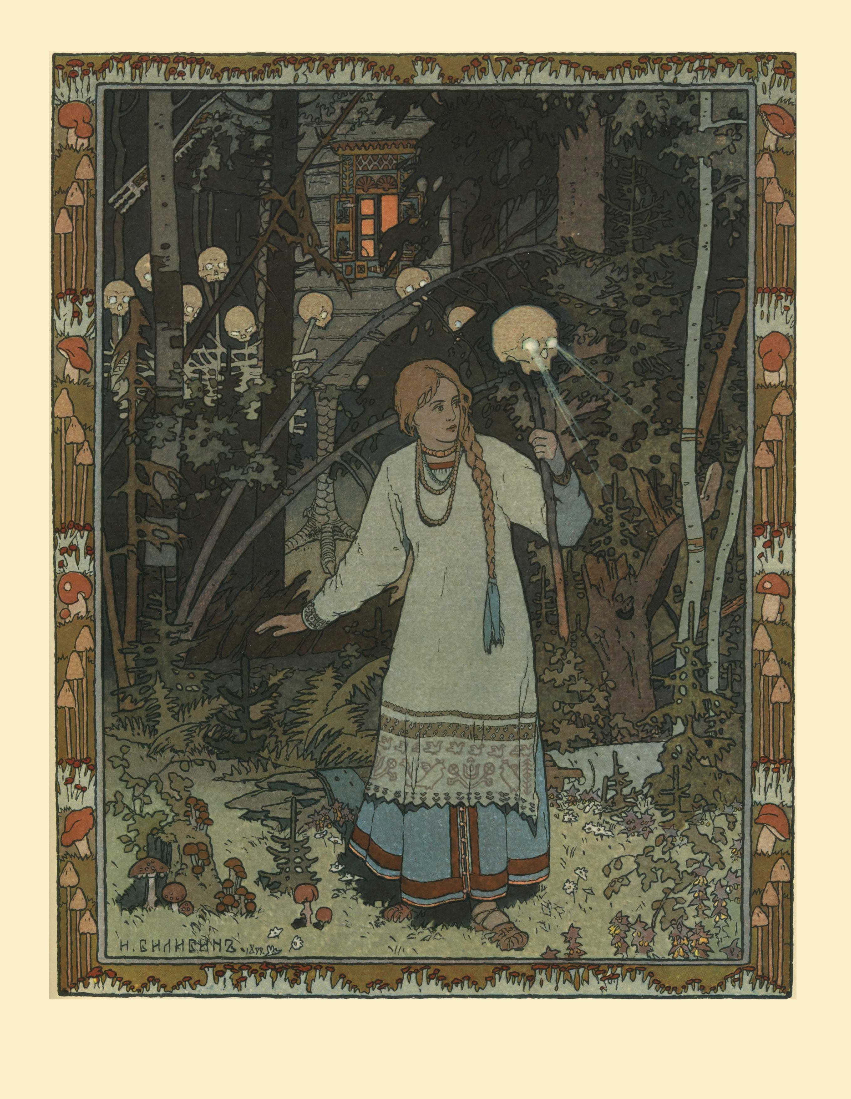 Ivan Bilibin Vasilisa the Beautiful – Illustration 1900 Fine Art Print