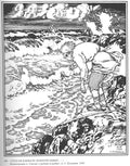 Ivan Bilibin Illustration for the poem "The Tale of the Fisherman and the Fish" by Alexander Pushkin 1933 Fine Art Print
