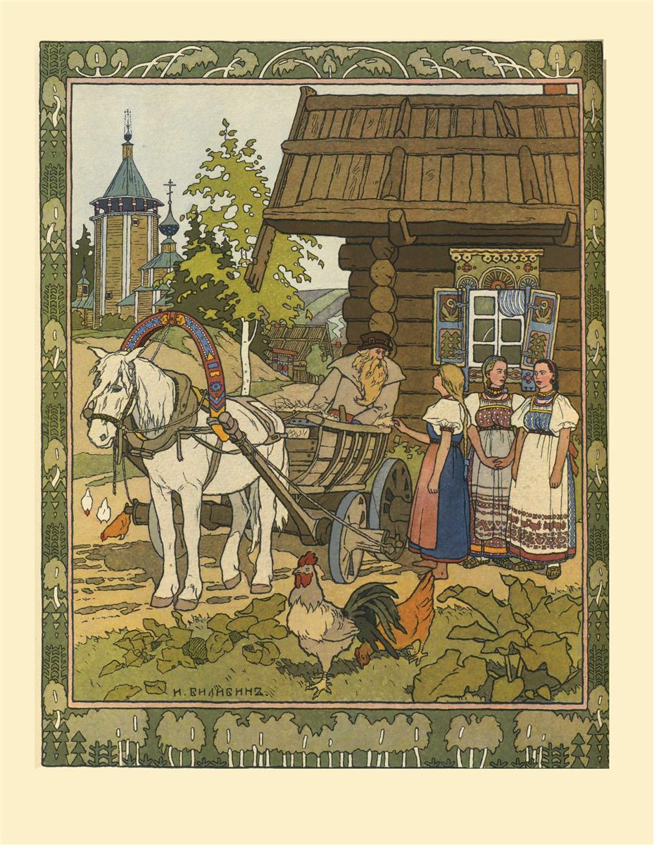 Ivan Bilibin Illustration Inspired by the Russian Fairy Story “Feather of Finist Falcon” 1899 Fine Art Print