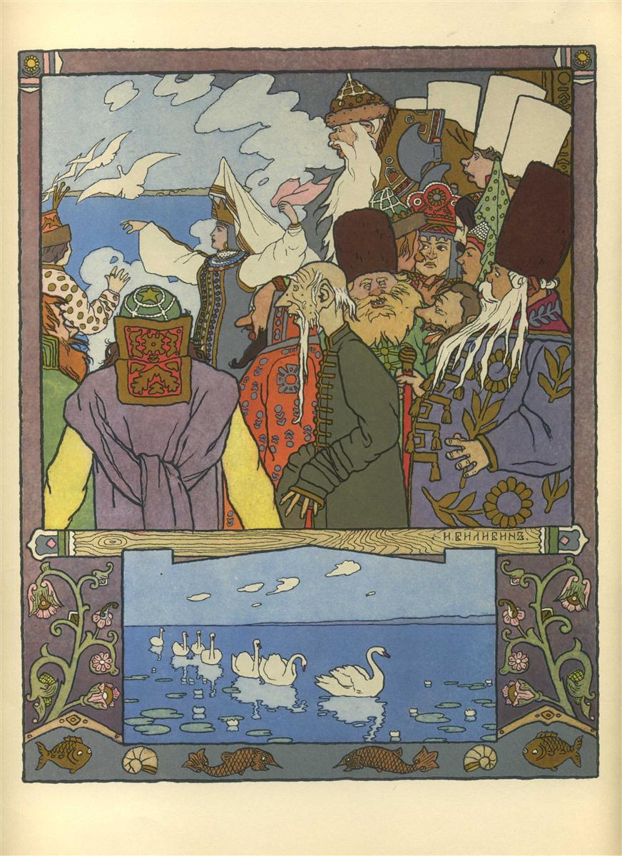 Ivan Bilibin Illustration for the Russian Fairy Story "The Frog Princess" 1899 Fine Art Print