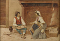Filippo Indoni At the Hearthside 1875 Fine Art Print