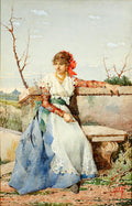 Filippo Indoni An Italian Woman 1875 Fine Art Print