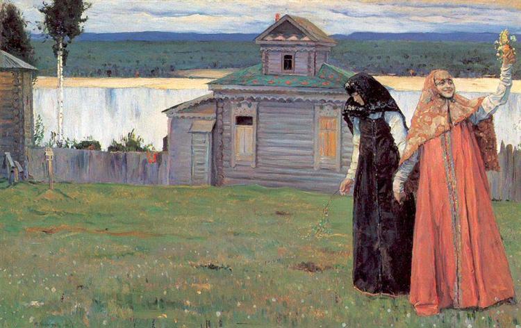 Mikhail Nesterov In a Secluded Monastery 1915 Fine Art Print